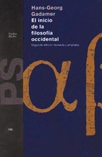 INICIO DE LA FILOSOFIA OCCIDENTAL, EL | 9788449301919 | GADAMER, HANS-GEORG