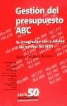 GESTION DEL PRESUPUESTO ABC | 9788426710499 | CATALDO PIZARRO, JUAN