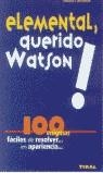 ELEMENTAL QUERIDO WATSON | 9788430587360 | HARSHMAN, EDWARD