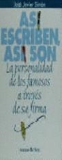 ASI ESCRIBEN ASI SON | 9788478807031 | SIMON JAVIER