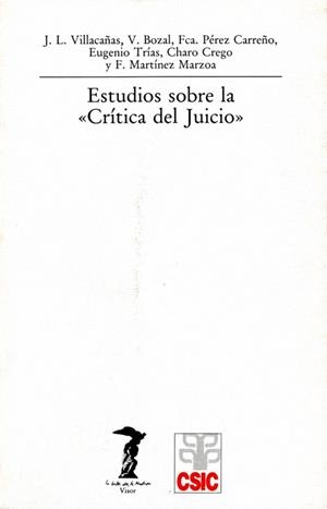ESTUDIOS SOBRE LA CRITICA DEL JUICIO | 9788477745341 | VILLACAÑAS, JOSE LUIS